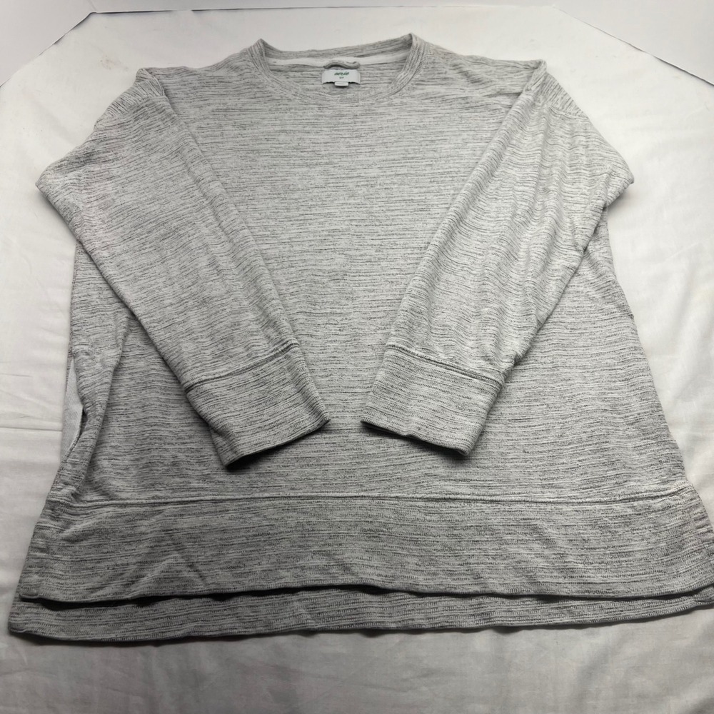 Aerie Women's Gray Heathered Long Sleeve Side Slit Sweatshirt Top Size S/P‎